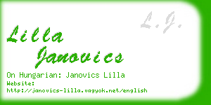 lilla janovics business card